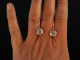 Soft Nude! Sch&ouml;ne Ohrringe Silber 925 ros&eacute; vergoldet Rosenquarz Cabochons