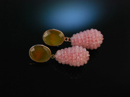 Cinnamon and rose! Chic earrings silver 925 red gold...