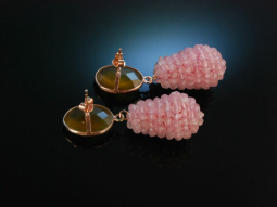 Cinnamon and rose! Chic earrings silver 925 red gold...