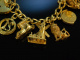 Charm Bracelet! Schönes Bettelarmband SIlber 925 vergoldet London um 1970