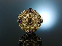 Transylvania around 1880! Beautiful Brooch Silver Gold...