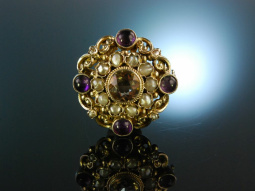 Transylvania around 1880! Beautiful Brooch Silver Gold...