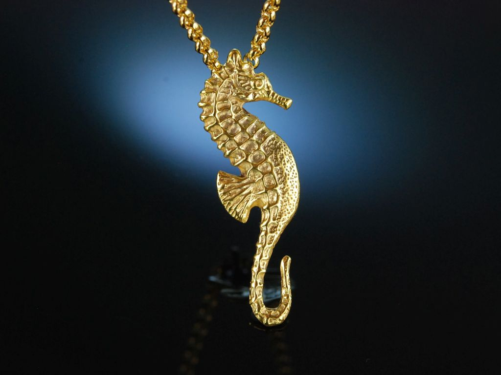 Sweet Seahorse! Seepferdchen Anhänger mit langer Kette Silber 925 ver,  189,00 €