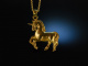 My Unicorn! Gro&szlig;er Einhorn Anh&auml;nger mit langer Kette Silber 925 vergoldet