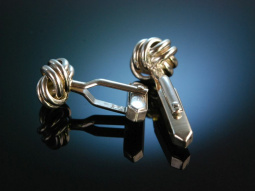 Very classy! Edle Knoten Manschettenkn&ouml;pfe Sterling Silber 925