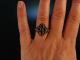 Funkeln am Finger! Schöner Vintage Ring um 1950 Granate Gold 333