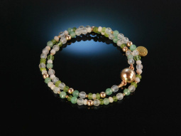 Rose and Green! Fancy Armband Rosenquarz Jade Peridot...