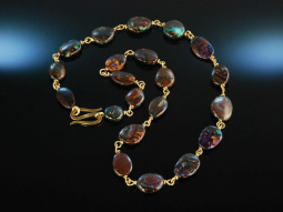 Edler Schimmer! Boulder Opal Kette Gold 750...