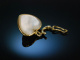 Von Herzen! Schöner Mabe Perl Herz Anhänger Clip Gold 585