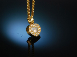 Happy Diamonds! Anh&auml;nger und Kette Gold 750 Diamanten signiert Chopard