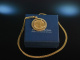 Sovereign Gratia Regina Elizabeth! Schöne Kette mit Gold Münze Anhänger Gold 750