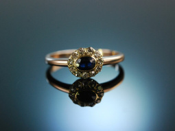 Blau wie deine Augen! Verlobungs Engagement Ring Rot Gold...