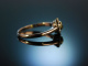 Blau wie deine Augen! Verlobungs Engagement Ring Rot Gold 585 Saphir Diamanten um 1910