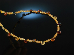 Golden Drops! Feines Citrin Collier facettierte...