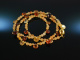 Golden Drops! Feines Citrin Collier facettierte Brioletten Silber 925 vergoldet