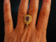 Zart am Revers! H&uuml;bsche kleine Brosche um 1900 Gold 585 Amethyst