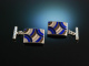 Very classy! Cool cufflinks Duchamp silver 925 enamel decor