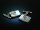 Very classy! Cool cufflinks Duchamp silver 925 enamel decor