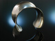 Um 1970! Brreite Armspange Silber 925 satiniert