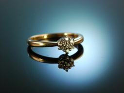 My Love! Klassischer Diamant Verlobungs Ring 0,15 ct Gold...