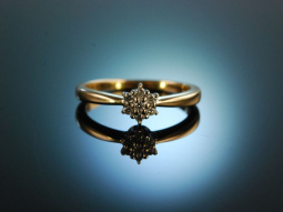 My Love! Klassischer Diamant Verlobungs Ring 0,15 ct Gold...