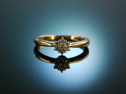 My Love! Klassischer Diamant Verlobungs Ring 0,15 ct Gold...