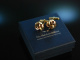Very stylish! Klassische Knoten Manschettenkn&ouml;pfe Rotgold Gelbgold 585