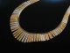 Um 1960! Vintage Cleopatra Kette Silber 925 rot und gelb vergoldet