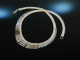 Um 1960! Vintage Cleopatra Kette Silber 925 rot und gelb vergoldet
