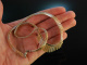 Um 1960! Vintage Cleopatra Kette Silber 925 rot und gelb vergoldet