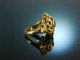 Zu Tracht und Dirndl! Gro&szlig;er Ring Silber vergoldet Email Granat um 1910