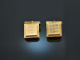 Golden Square! Cufflinks Vintage Manschettenkn&ouml;pfe Gold 585