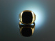 Familien Tradition! Imposanter Wappen Siegel Ring Gold 585 Onyx ungraviert