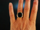 Familien Tradition! Imposanter Wappen Siegel Ring Gold 585 Onyx ungraviert