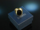 Familien Tradition! Imposanter Wappen Siegel Ring Gold 585 Onyx ungraviert