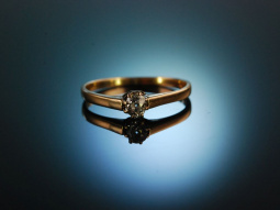 My Diamond! Zarter Verlobungsring um 1910 Rot Gold 585...