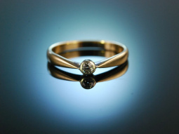 My Love! Feiner historischer Verlobungs Diamant Ring um 1910 Gold 585