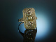 Sch&ouml;nheit um 1910! Traumhafter Art Deco Ring Wei&szlig; Gold 585 Diamanten Perle