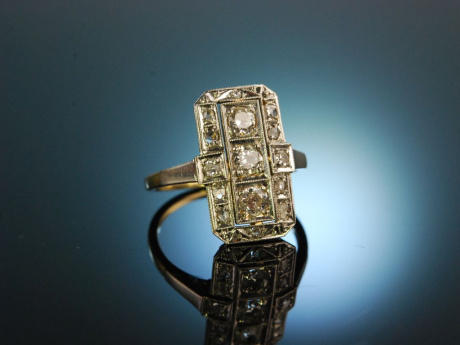 Great Gatsby! Fantastischer Art Deco Diamant Ring Gold 585 0,6 CT