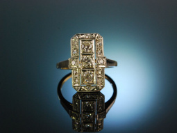 Great Gatsby! Fantastischer Art Deco Diamant Ring Gold...