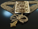 Opulent zur Tracht! Träubles Kette Collier Franken um 1830 Silber teilvergoldet