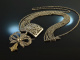 Opulent zur Tracht! Träubles Kette Collier Franken um 1830 Silber teilvergoldet