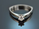 Klassischer Vintage Brillant Solit&auml;r Ring ca. 0,3 ct Wei&szlig;gold 585