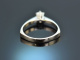 Um 1980! Klassischer feiner Brillant Solit&auml;r Ring ca. 0,3 ct Wei&szlig;gold 585