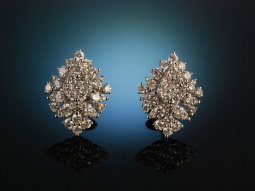 Sparkling Diamonds! Ohrringe Wei&szlig; Gold 750...