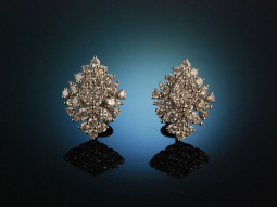 Sparkling Diamonds! Ohrringe Wei&szlig; Gold 750...