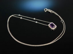 Lovely Violet! Traumhaftes Collier Wei&szlig; Gold 750...