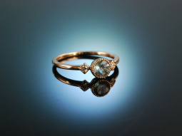 My Lovely Blue! Ring Ros&eacute; Gold 750 Aquamarin Diamanten