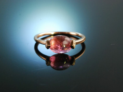 Tender Rose! Ring Ros&eacute; Gold 585 Turmalin Cabochon...