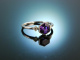 Lovely Lilac! Ring Wei&szlig; Gold 750 Amethyst Diamanten